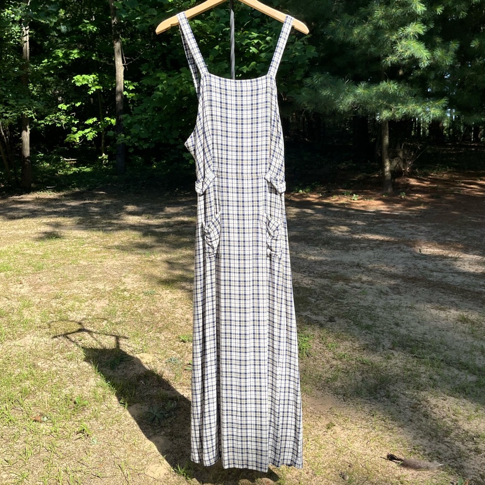 Y2K Woolrich Plaid Maxi Tank Dress Size S